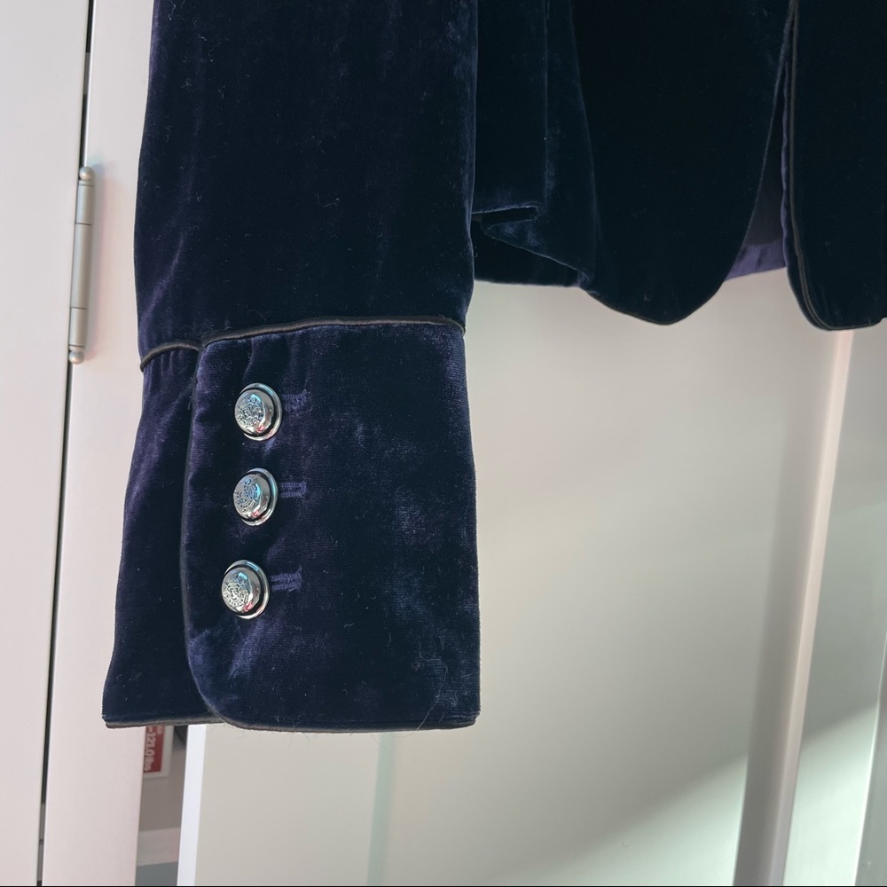 Velvet Double Breasted Button Jacket - image 4